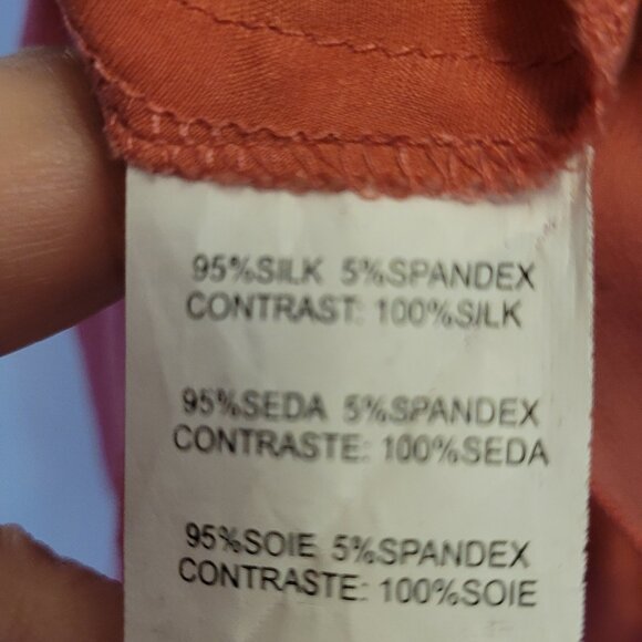 🎀Bebe Silk Cami Sheer Silk Overlay and Trailing Side Ties -- Beautiful! - Picture 6 of 10